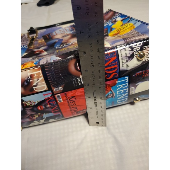 Vtg Trends Handbag Satchel Glossy Fashion Magazine Print Handbag Funky Artsy - Picture 15 of 15